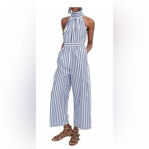 New with tags J.Crew Size 0 Striped Halter Wide Leg Jumpsuit